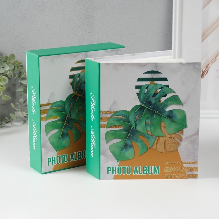 Фотоальбом на 80 фото 10х15 см Фотоальбом на 80 фото 10х15 см "Папоротник" в коробке 23х19х5 см