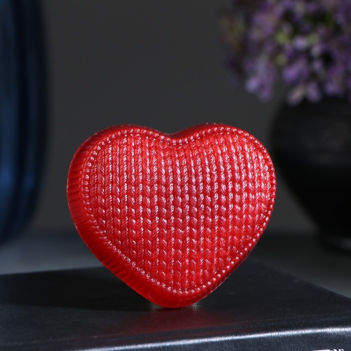 Фигурное мыло Фигурное мыло "Сердечко вязаное" красное 70гр