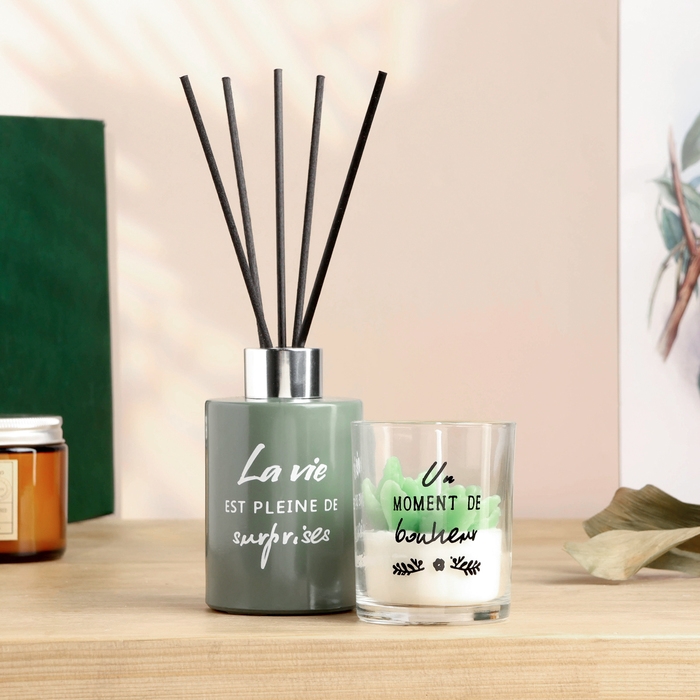 Набор в клетке Набор в клетке "Love home" диффузор 100 мл и свеча 6х7 см, орхидея