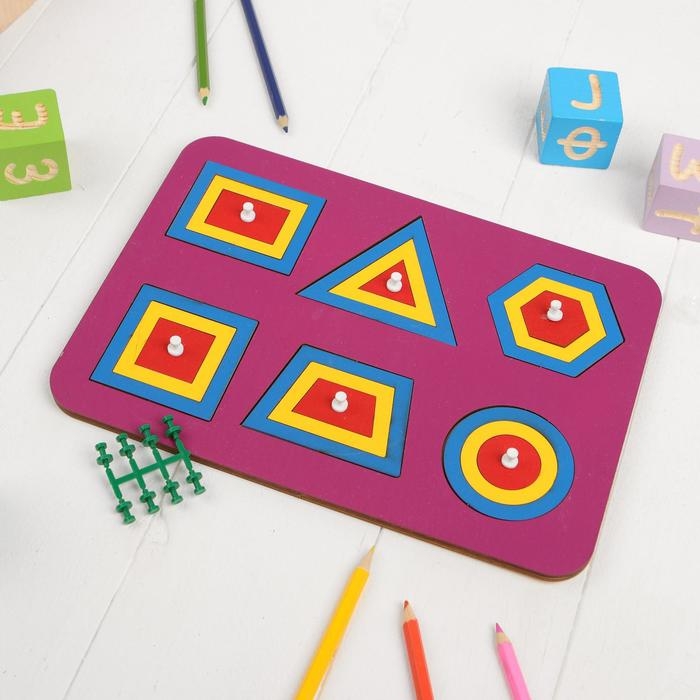 Рамка-вкладыш М. Монтессори «Паутинка 2» МИКС Рамка-вкладыш М. Монтессори «Паутинка 2» МИКС