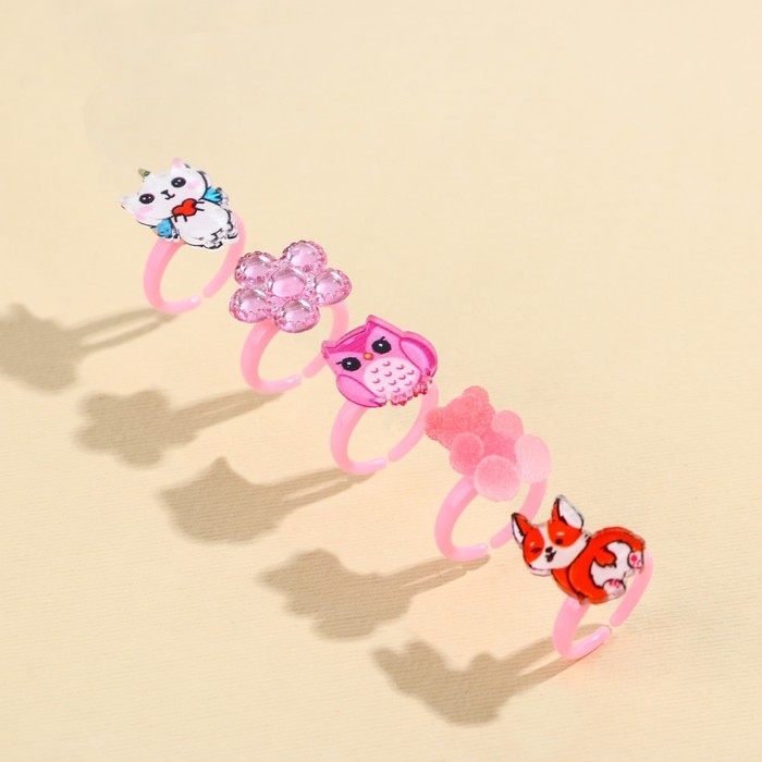 Кольцо «Все для красоты», 5 шт, безразмерные Кольцо «Все для красоты», 5 шт, безразмерные