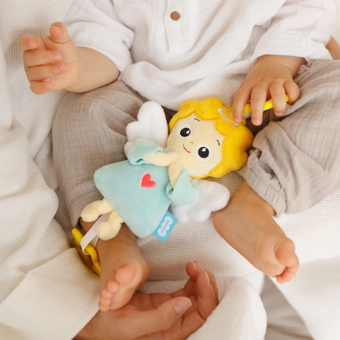 Мягкая подвеска - игрушка Мякиши «Ангел», 32 см, на кроватку и коляску