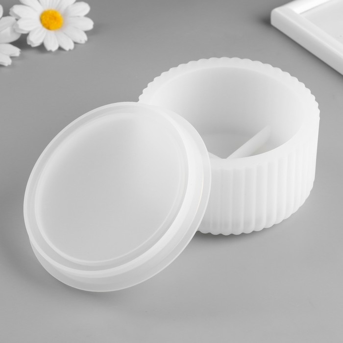 Молд силикон Молд силикон "Шкатулка. Рельеф" с крышкой 10,7х10,7х5,6 см