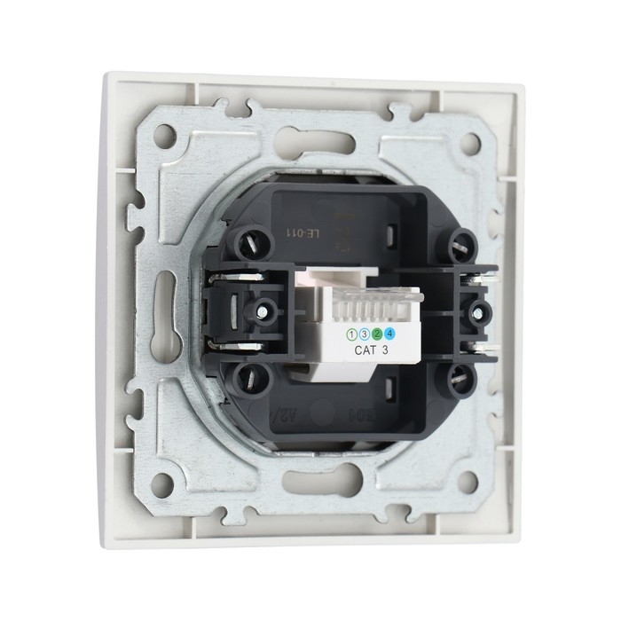 Розетка телефонная одноместная TOT Elegant, скрытая, серебристая Розетка телефонная одноместная TOT Elegant, скрытая, серебристая