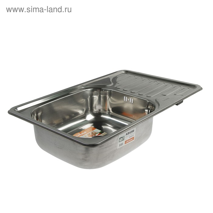 Мойка кухонная Accoona AB4266, врезная, толщина 0.6 мм, 660х420х165 мм, глянец Мойка кухонная Accoona AB4266, врезная, толщина 0.6 мм, 660х420х165 мм, глянец
