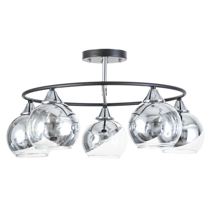 Люстра Люстра "Капель" 5х60Вт Е27 Чёрный 55х55х25,5см