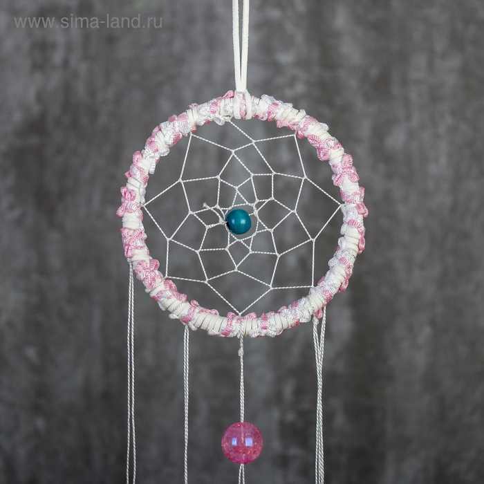 Ловец снов Ловец снов "Паутинка с пёрышками пастельных тонов" d=11,5 см длина 48 см