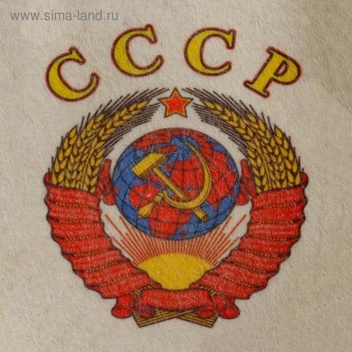 Шапка для бани  Шапка для бани "СССР" с принтом, белая