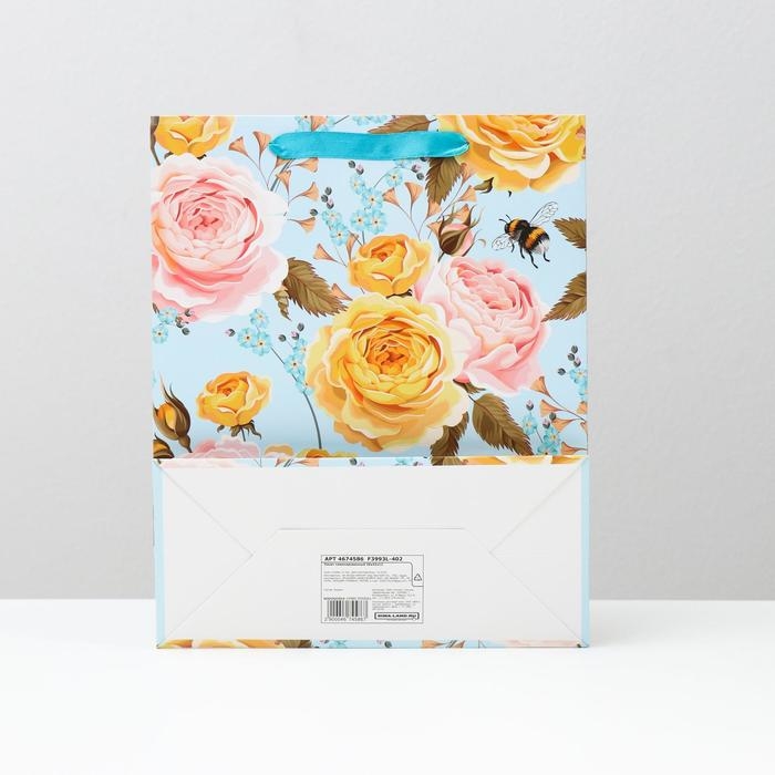 Пакет ламинированный 26x32x12  Пакет ламинированный 26x32x12 "Цветочное настроение"