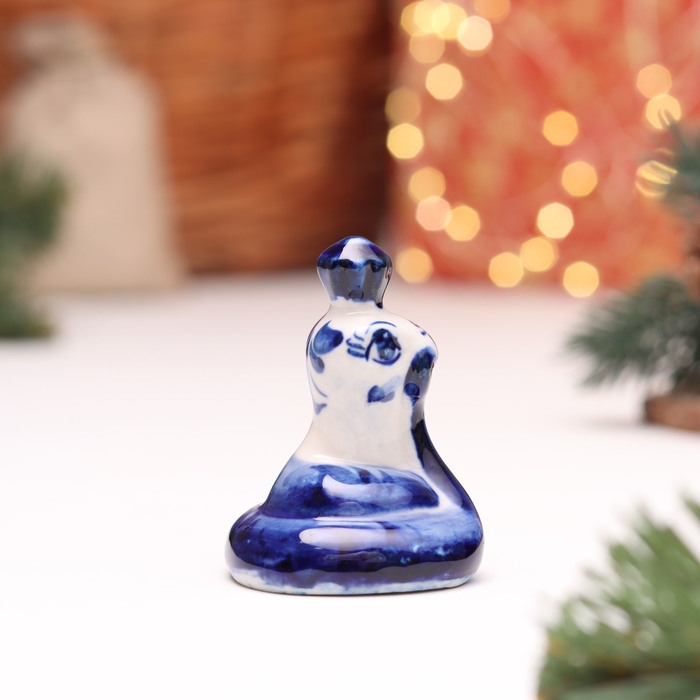 Новый год. Сувенир символ года Новый год. Сувенир символ года "Змея", №16, гжель, 5 см