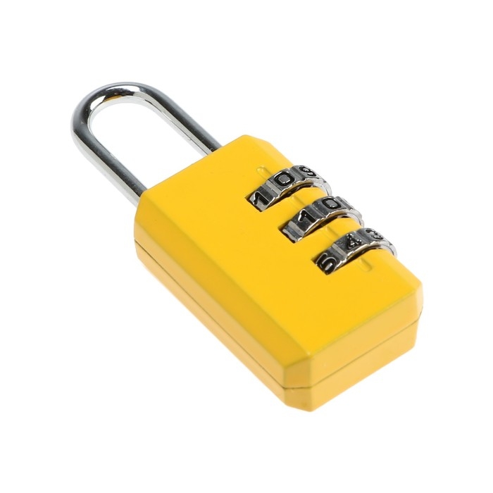 Замок навесной кодовый ТУНДРА ZK003 желтый Замок навесной кодовый ТУНДРА ZK003 желтый
