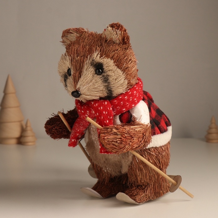 Декор  Декор "Енот на лыжах" 21х12х16 см