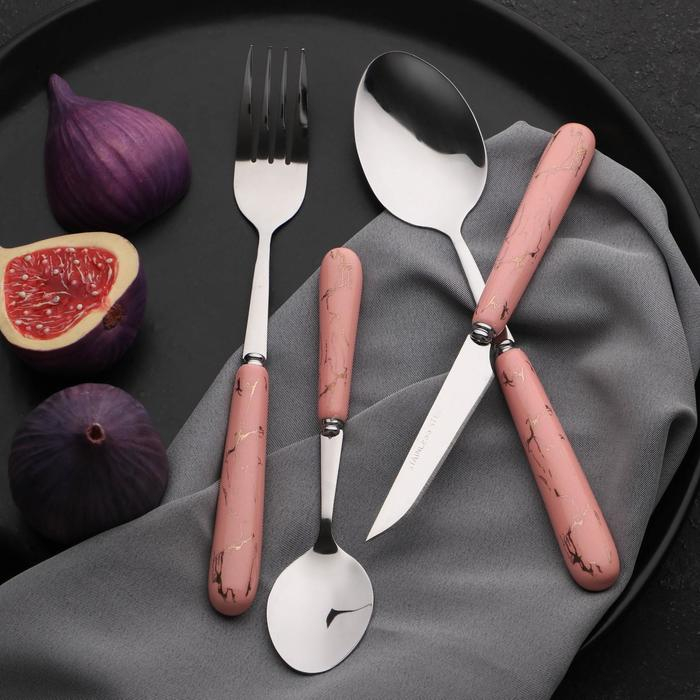 Столовые приборы из нержавеющей стали &laquo;Пусть каждый день будет ярким&raquo;, 4 предмета