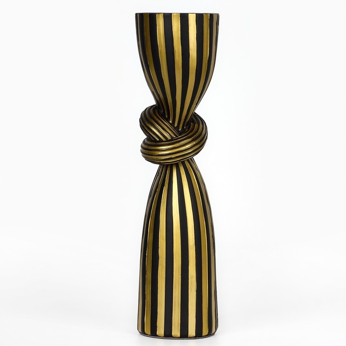 Подсвечник для одной свечи «Узел», цвет черно-золотой 29,5 х 7,5 х 7,5 см