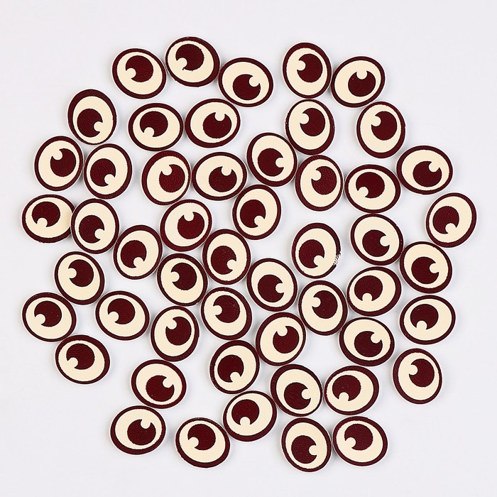 Глаза, набор 50 шт., размер 1 шт. — 1,6 × 1,2 см Глаза, набор 50 шт., размер 1 шт. — 1,6 × 1,2 см