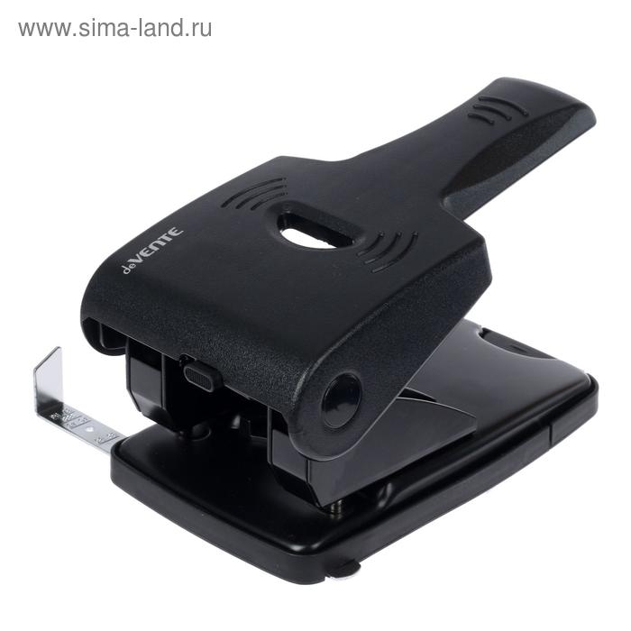 Дырокол МОЩНЫЙ на 65 листов, deVENTE Stripe, c линейкой, усиленный корпус, чёрный Дырокол МОЩНЫЙ на 65 листов, deVENTE Stripe, c линейкой, усиленный корпус, чёрный