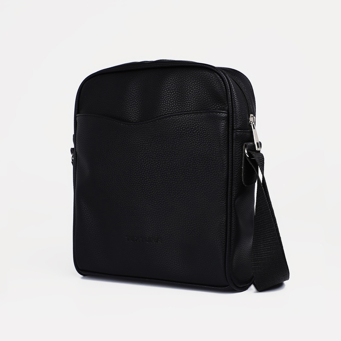 Сумка мужская через плечо TEXTURA, искусственная кожа, цвет чёрный Сумка мужская через плечо TEXTURA, искусственная кожа, цвет чёрный