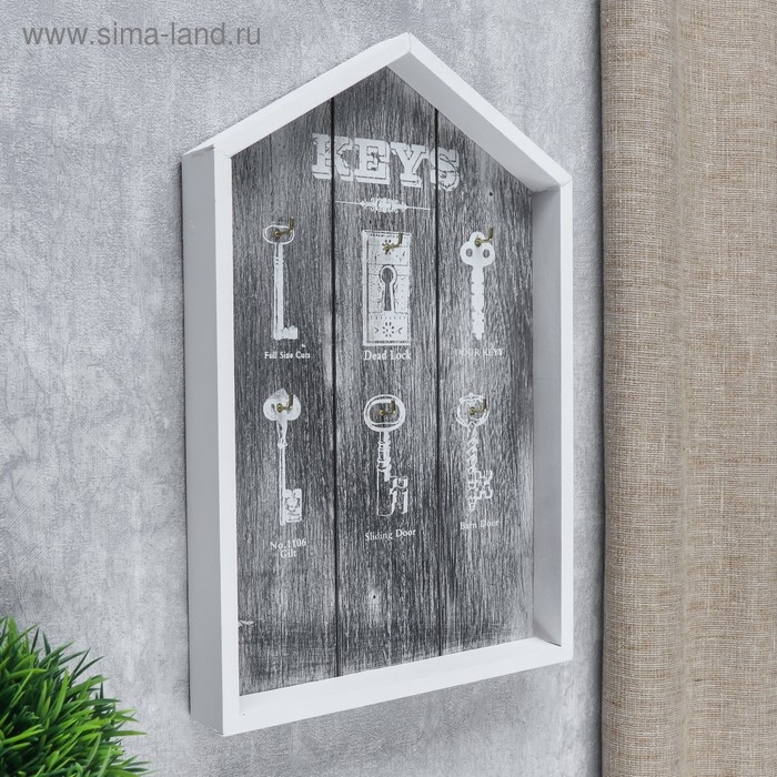 Крючки декоративные дерево Крючки декоративные дерево "Ключи и замочная скважина" 30х20х2,7 см