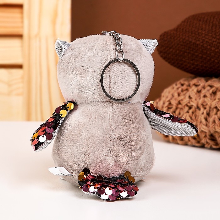 Мягкая игрушка «Сова», на брелоке, 10 см, цвета МИКС Мягкая игрушка «Сова», на брелоке, 10 см, цвета МИКС