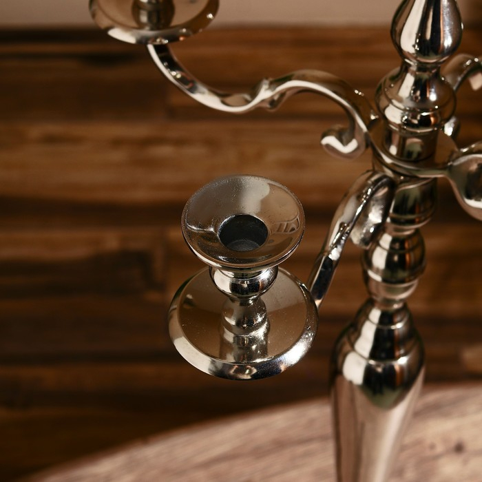 Подсвечник алюминий  Подсвечник алюминий "Сиден" на 5 свечей 21х41х80 см