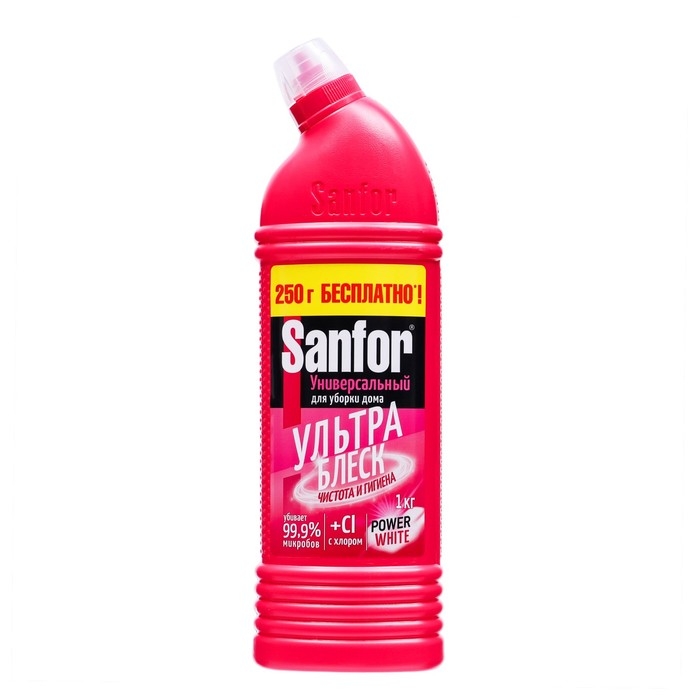 Гель для сантехники Sanfor  Гель для сантехники Sanfor "Ультра блеск", универсальный, 1 кг
