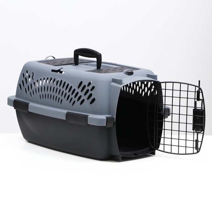 Переноска для животных с металлической дверью, 49 х 32 х 27, Серая Переноска для животных с металлической дверью, 49 х 32 х 27, Серая