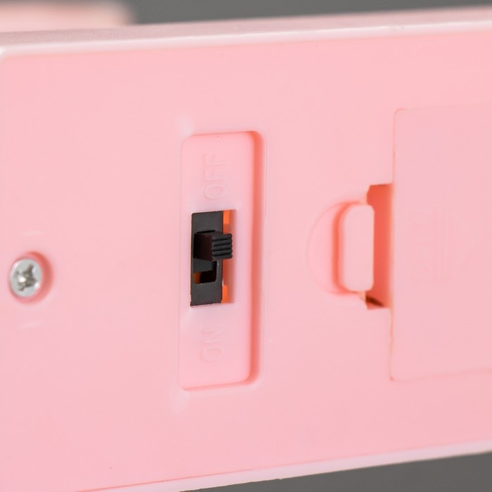 Ночник Ночник "Звезды" 5хLED 4000К 2хАА розовый 20х12х5,5см RISALUX