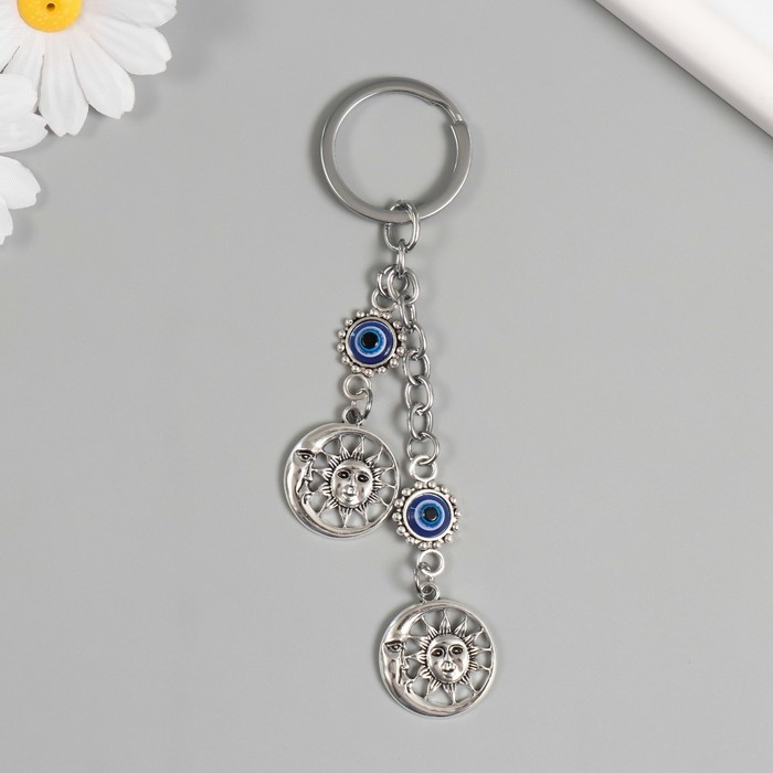 Брелок от сглаза металл Брелок от сглаза металл "Два солнца" 9 см