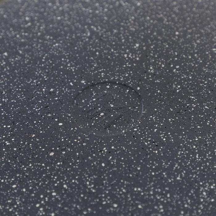 Сковорода «Гранит», d=28 см, стеклянная крышка, съёмная ручка, антипригарное покрытие, цвет серый