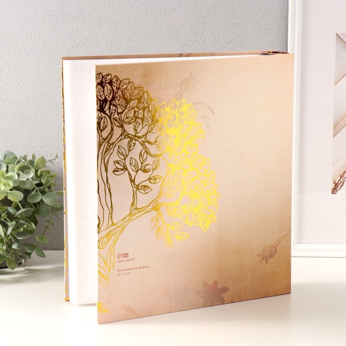 Фотоальбом на 500 фото 10x15 см Фотоальбом на 500 фото 10x15 см "Дерево. Семейная история" в коробке тиснение 5,5x30x33,5 см 10388