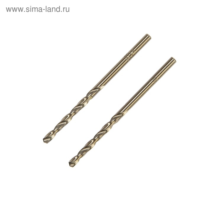Сверло по металлу ТУНДРА, HSS-Co (5% кобальта), цилиндрический хвост., 3.2 х 65 мм, 2 шт. Сверло по металлу ТУНДРА, HSS-Co (5% кобальта), цилиндрический хвост., 3.2 х 65 мм, 2 шт.