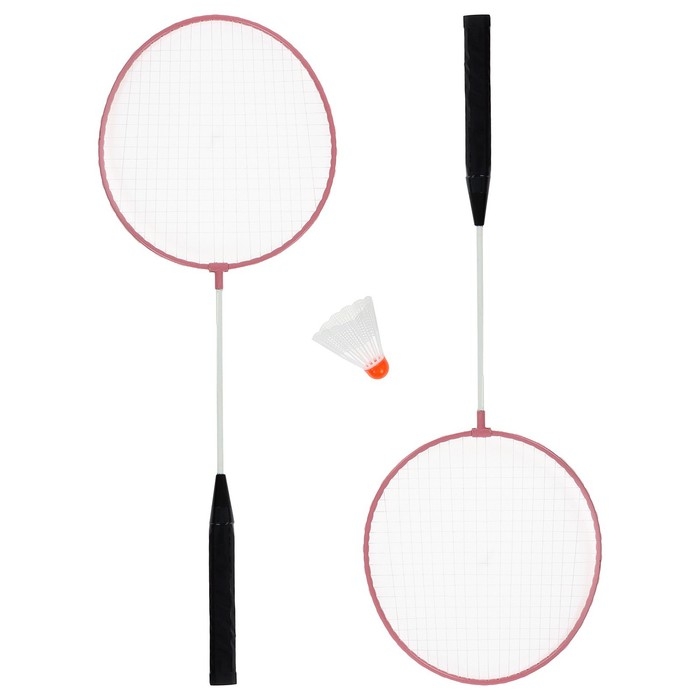 Набор для бадминтона ONLYTOP: 2 ракетки, волан, в сетке, цвета МИКС Набор для бадминтона ONLYTOP: 2 ракетки, волан, в сетке, цвета МИКС