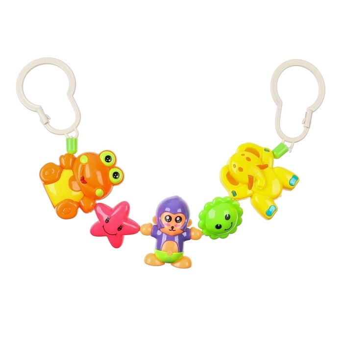 Растяжка на коляску/кроватку «Дружба», 3 игрушки, цвет МИКС, Крошка Я Растяжка на коляску/кроватку «Дружба», 3 игрушки, цвет МИКС, Крошка Я