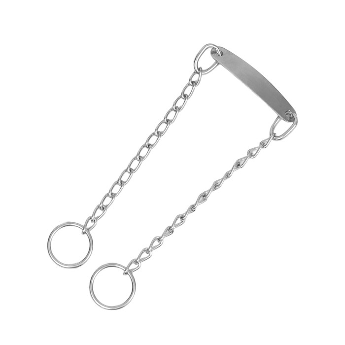 Ошейник - удавка с табличкой под гравировку, 32,5 см, толщина проволоки 1,6 мм Ошейник - удавка с табличкой под гравировку, 32,5 см, толщина проволоки 1,6 мм