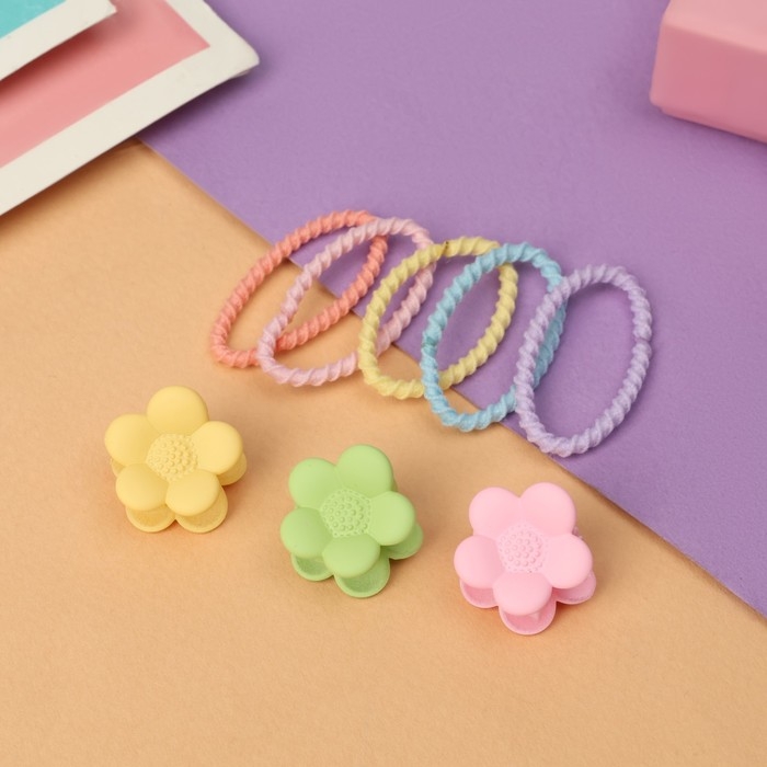 Набор для волос Набор для волос "Солнышко" (12 резинок,10 крабиков) цветок