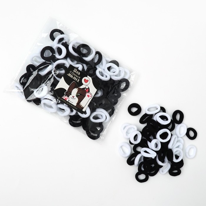 Резинки для волос «Для самых милых» набор, диаметр 2 см, 100 шт Резинки для волос «Для самых милых» набор, диаметр 2 см, 100 шт