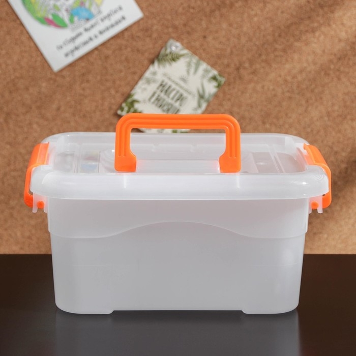 Контейнер для хранения «Дипломат», 20,5×15×9,5 см, крышка с ручкой на защёлке, цвет МИКС Контейнер для хранения «Дипломат», 20,5×15×9,5 см, крышка с ручкой на защёлке, цвет МИКС