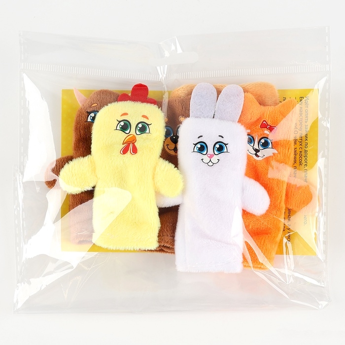 УЦЕНКА Пальчиковый театр  УЦЕНКА Пальчиковый театр "Заяц и лисичка" (6 персонажей+ сценарий)