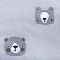 Постельное белье «Этель» 1,5 сп Gray bear 143х215 см, 150х214 см, 50х70 см -1 шт