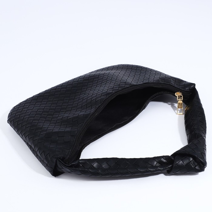 Сумка-багет на молнии, цвет чёрный Сумка-багет на молнии, цвет чёрный