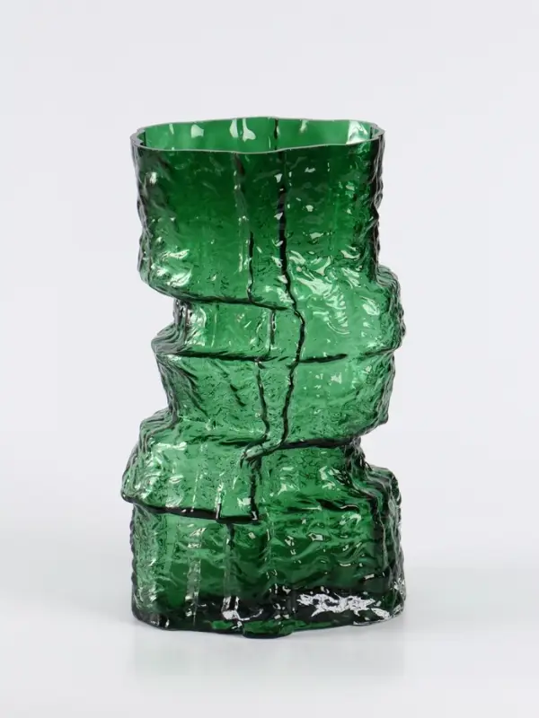 Ваза «Гоэтано», 24.5×13 см, стекло, зелёная