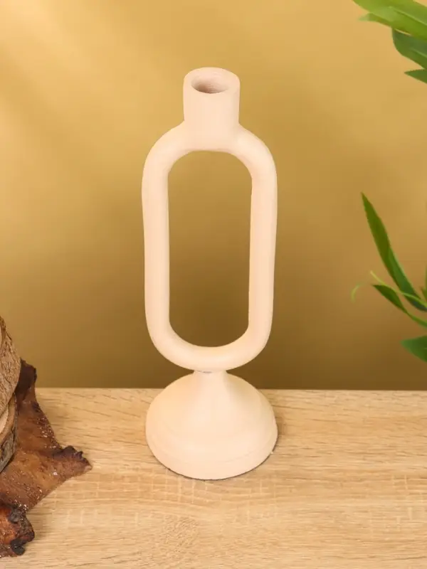 Подсвечник на 1 свечу  Подсвечник на 1 свечу "Бежевый" 8,5х,8,5х26 см