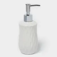 Набор аксессуаров для ванной комнаты Доляна &laquo;Течение&raquo;, 4 предмета, дозатор 350 мл, мыльница, два стакана 300 мл, белый