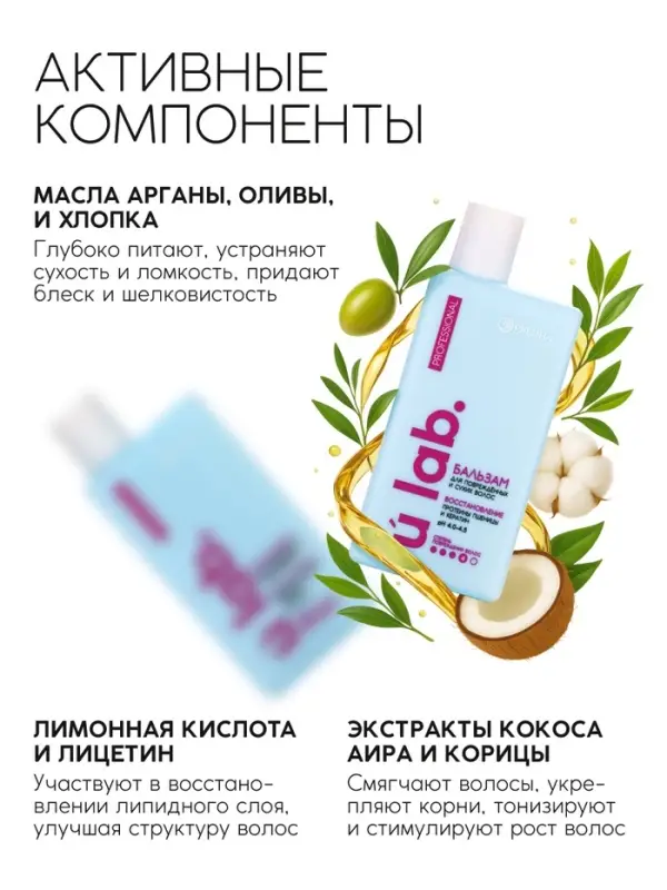 Подарочный набор &laquo;Восстановление&raquo;: шампунь 250 мл, бальзам 250 мл, URAL LAB