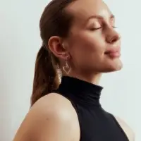 Серьги металл &laquo;Сердце&raquo;, графика, цвет серебро
