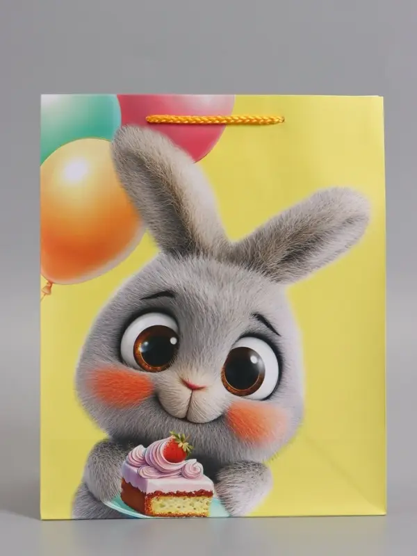 Пакет подарочный "С Днем Рождения!" ламинированный 26 х 12 х 32 см