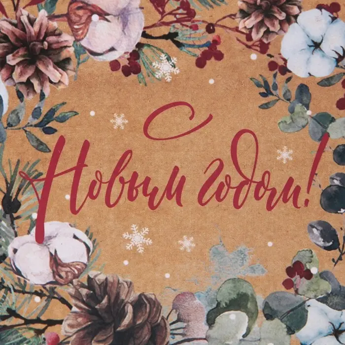 Пакет подарочный новогодний крафтовый квадратный «С теплом и заботой», 22 х 22 х 11 см Пакет подарочный новогодний крафтовый квадратный «С теплом и заботой», 22 х 22 х 11 см