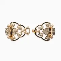 Зажим для кардигана "Ажур", винтаж, цвет белый в золоте Зажим для кардигана "Ажур", винтаж, цвет белый в золоте