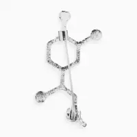 Брошь &laquo;Молекула&raquo;, цвет серебро