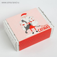 Подарочный набор новогодний "Merry catmas" полотенце и акс